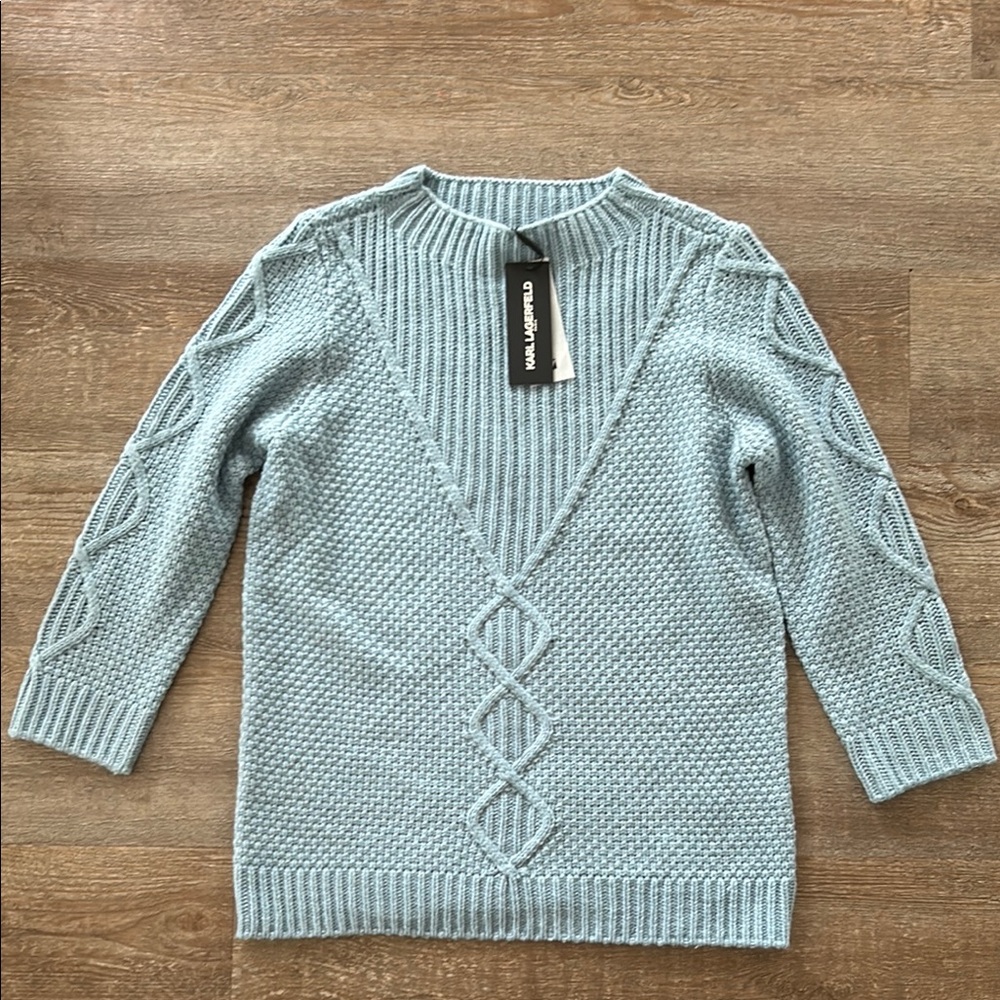 Karl Lagerfield Knit Blue Sweater